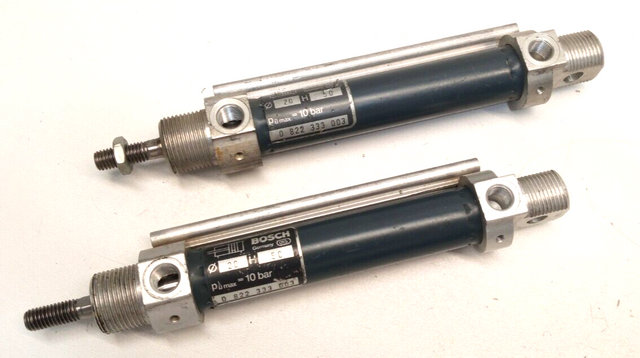 2x Bosch Kompaktzylinder 0822333003 Rundzylinder 10 Bar Ø20/50