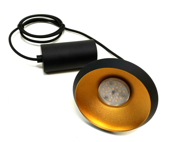 Indigo Wing Pendelleuchte / Design / Schwarz-Gold / Matt / 600Lm / LED