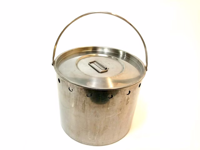 Edelstahl Topf Labortopf 35cm Ø Kochtopf autoklavierbar autoclavable 29cm hoch