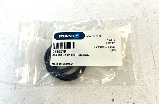 Schunk, DSA MSE-A 32, 0370510, Dichtungssatz, Dichtringe, Dichtung
