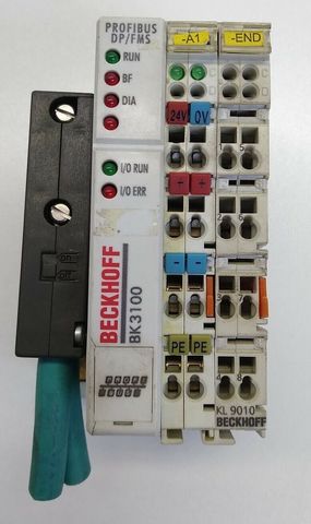 Beckhoff BK3100 Buskoppler mit KL9010, Klemmen und Siemens PROFIBUS Connector