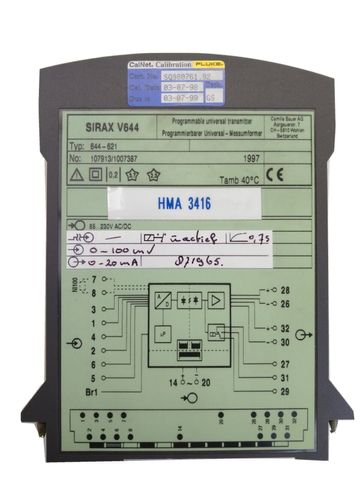 Camille Bauer Sirax V644 - 621 programmierbarer Universal Messumformer