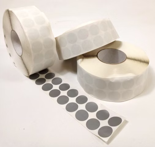 3x 2500 Gewebeklebepunkte Markierungspunkte 30mm - Silber/Grau
