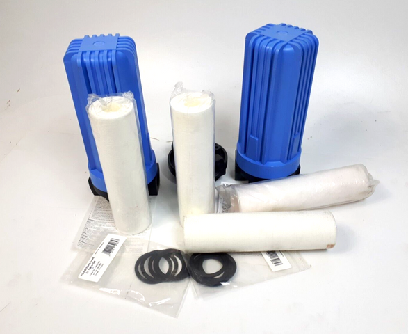 2x Wasserfilter Pumpenfilter - Gehäuse + Filter + Ersatzdichtungen - 1 Zoll -