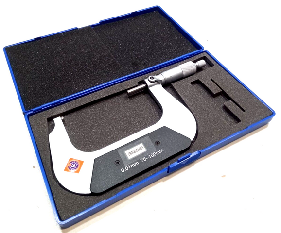 Messwelk 75 - 100 mm Bügelmessschraube 75-100 mm Mikrometer 0,01 mm 32215-604