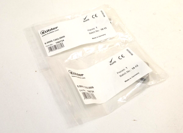 2 x KÜBLER 198734 Balgkupplung für Drehgeber 6x6mm 8.0000.1202.0606