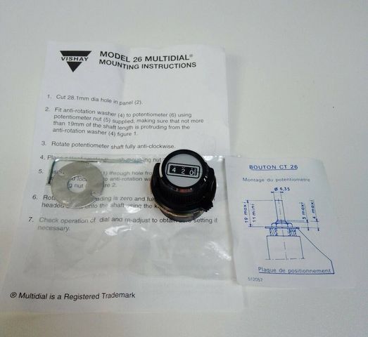 Vishay Model 26 Multidial 10 Turns 30.6mm Diameter