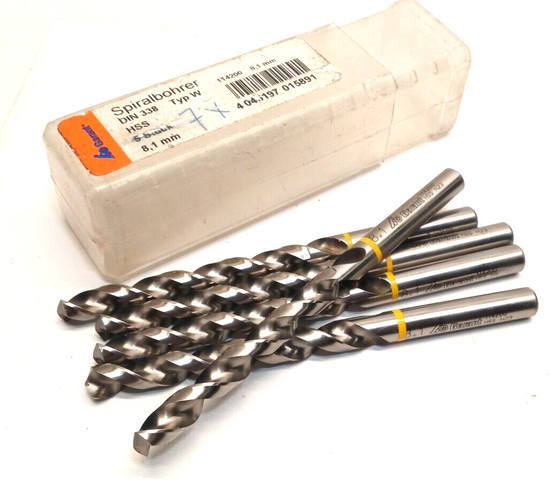Garant Spiralbohrer HSS Ø8.1mm Typ W Nr.114200 H23 – 5x