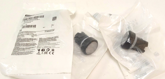 4x Siemens Drucktaster beleuchtet 22mm Klar – 3SU1001-0AB70-0AA0