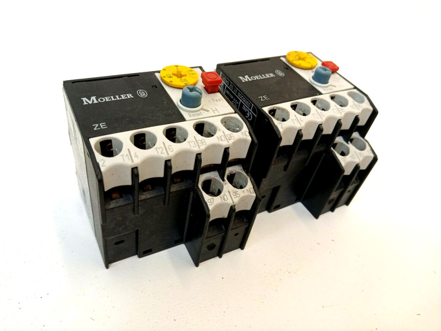2x Moeller ZE-1,0 Relais ZE1,0 Motorschutzrelais ZE-1.0 Sicherung ZE1.0 Schutz