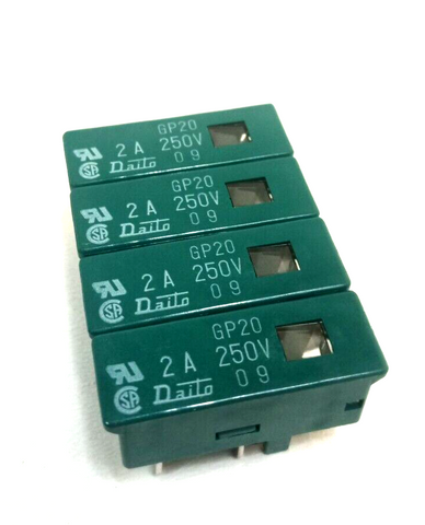 4 x Daito GP20 Sicherungsrelais, Sicherung / Relais 7,5A 250V