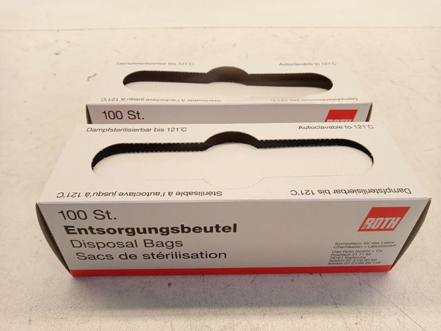 2x Roth Entsorgungsbeutel PP 100 Stk. 20 x 30 cm E7061 Mülltüte Sekuroka