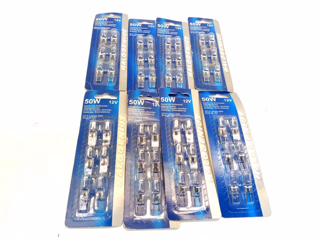 8x Halogenius 6er Packung Niedervolt Halogenlampe GY6.35 Dimmbar, 50W 12V Lampe