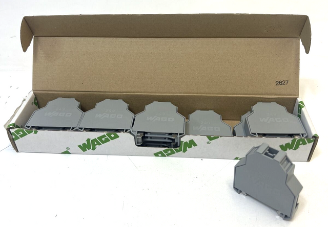 10 x Wago 249-197, ID 02490197, Schraubenlose Endklammer, Screwless end stop