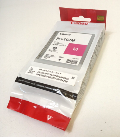 Canon Toner  PFI-102M  MAGENTA  iPF500/iPF510/iPF600/iPF605/iPF610/iPF700/iPF710