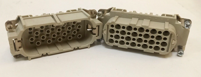 1x HARTING HAN 40D-F + 1x HARTING HAN40D-M  Steckverbindung Stecker SET