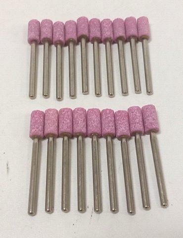 19x LUKAS Polierstift ZY0613.03 Zylinderform Schleifstift Körnung 60