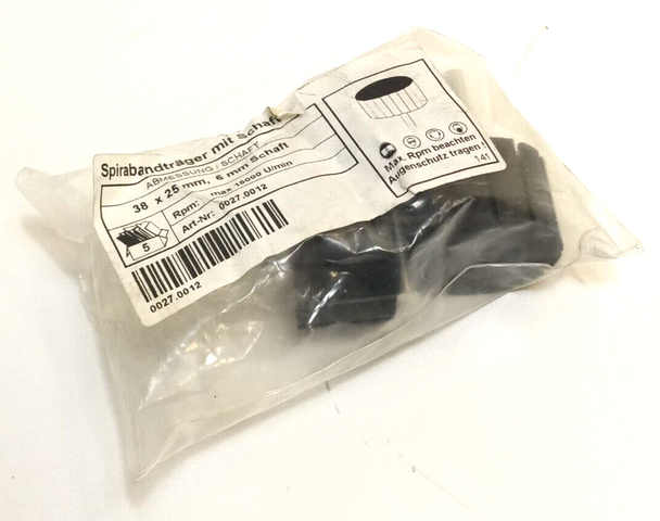 3x Spirabandträger mit Schaft 38x25mm 6mm