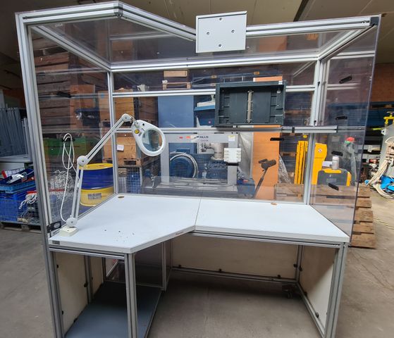 Bosch Rexroth Aluprofil Arbeitsplatz Werkbank Aluminiumprofil 45 mm Schreibtisch