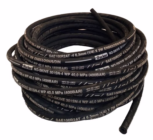 [12,40€/m] 5M PARKER Hydraulikschlauch 301SN-4 WP DN6 6,3 mm No-Skive 40MPa 853