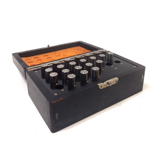 VEITH Prüfstift Satz im Holzkasten Prüfgewichte Messtifte 15,00-15,48mm +-2um