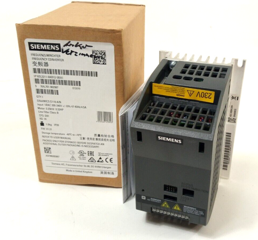 Siemens Sinamics G110 AIN 1P  6SL3211-0AB12-5BA1 200-240V +/- 10%, 4.5A-63Hz
