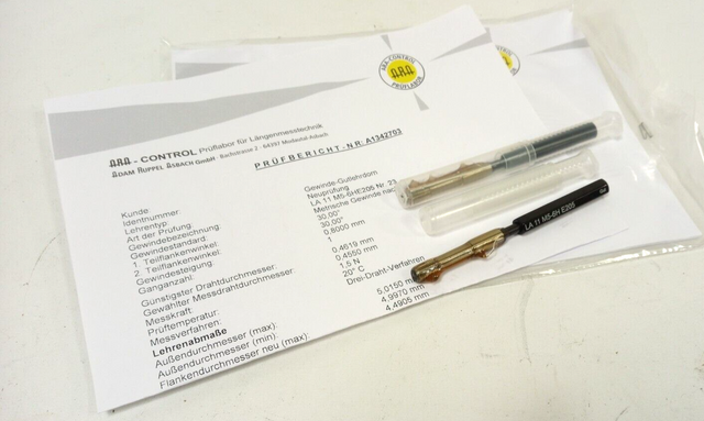 2x ARA Gewindelehrdorn Lehrdorn Regelgewinde LA11 M5-6H