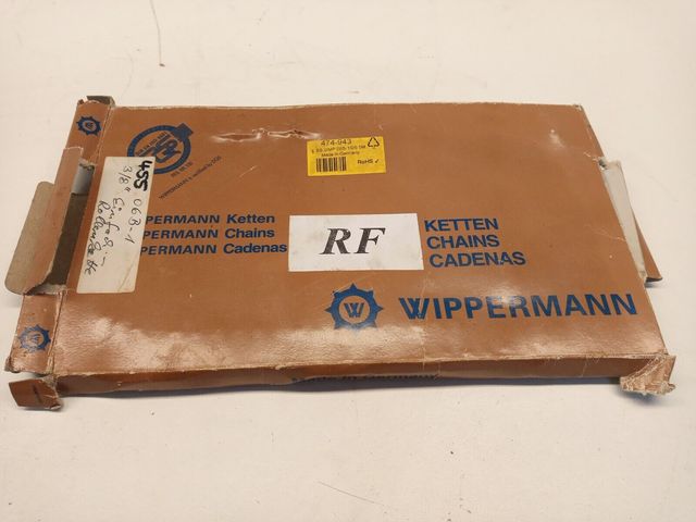 [109,80€/m] Wippermann 455 RF Edelstahlkette 5m BS SIMP 06B-1S/S, 9,525x5,72mm