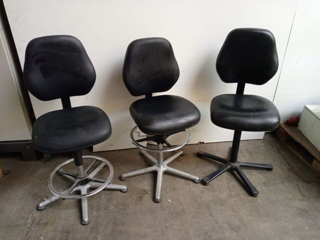3 x ESD Stühle Arbeitsstuhl Drehstuhl Arbeitsdrehstuhl
