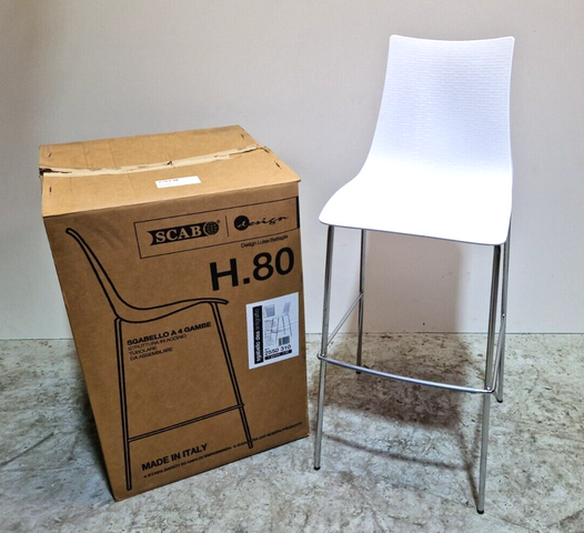 Sgabello dea h.80 italienischer Design Barhocker Hocker weiß kratzfest