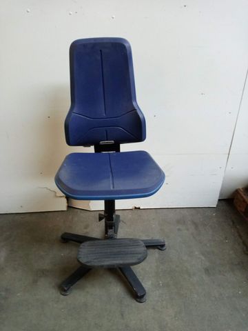Bimos Arbeitsdrehstuhl 9561 Drehstuhl Stuhl mit Aufstiegshilfe Blau NP* 510€