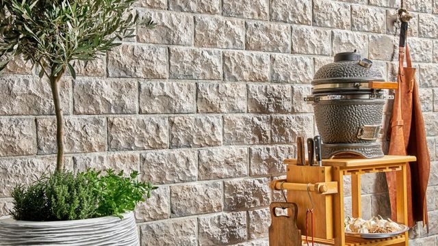 24m² Stone Design Decor Riemchen Verblender Creme Nuanciert Naturstein Fliesen