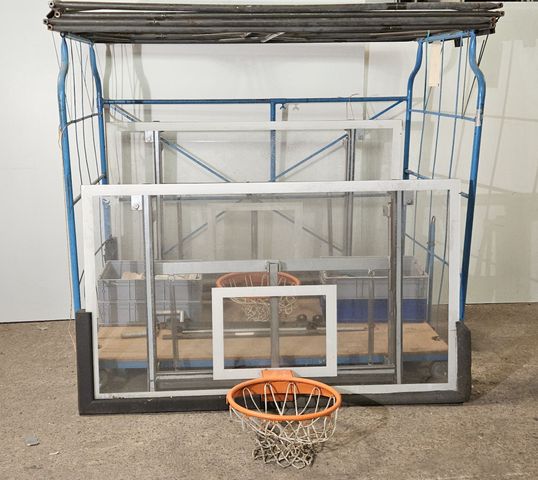 2  x Wallmount Basketballkorb mit Brett Indoor & Outdoor Wandmontage