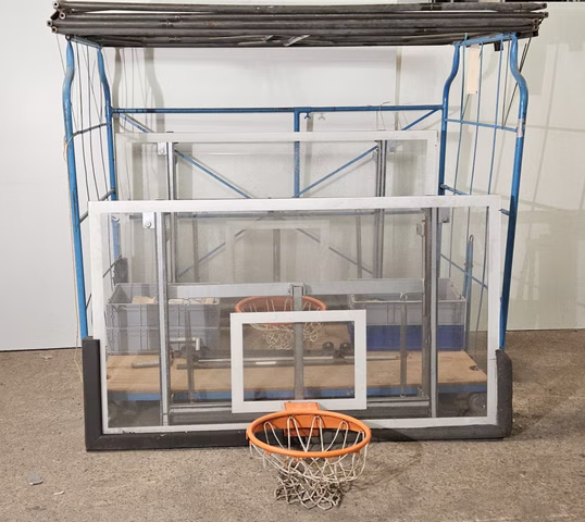2 x Wallmount Basketballkorb mit Brett Indoor & Outdoor Wandmontage