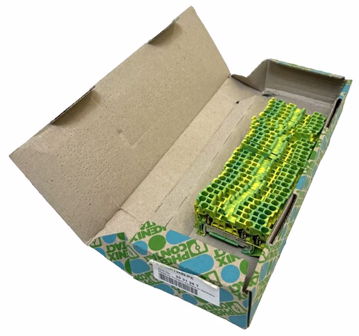 27 x Phoenix Contact ST 2,5-TWIN-PE Schutzleiter-Reihenklemme Klemme