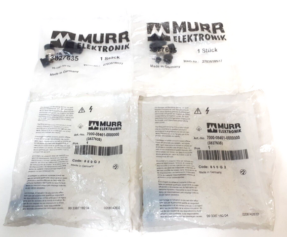 4x Murr Elektronik 7000-08461-0000000, 3827635 Lötanschluss Steckverbinder