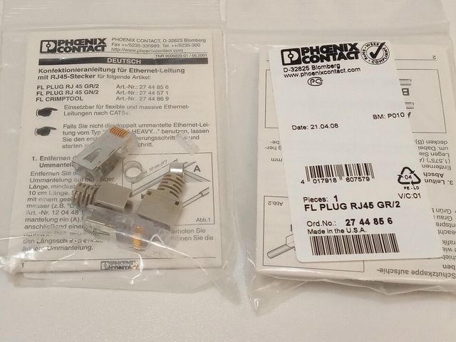 Phoenix Contact FL PLUG RJ45 GR/2, 27 44 85 6, RJ45-Stecker