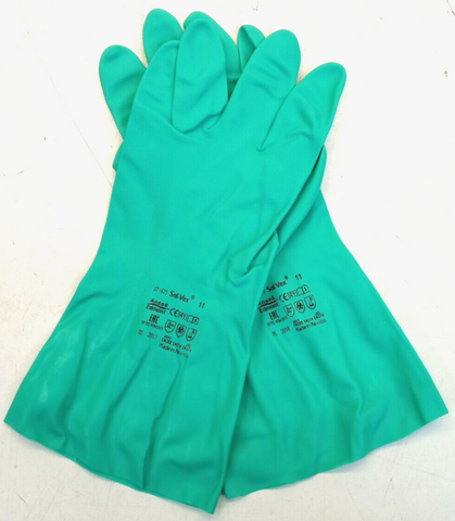 12 Pack Ansell 37-675 Solvex Nitril Chemische Sicherheitshandschuhe Gr. 11/XXL