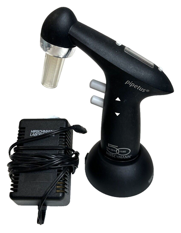 Hirschmann pipetus Pipettierhilfe Pipettierhelfer Pipettenfüller akku betrieben