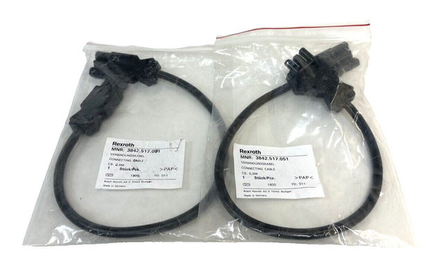 2 x Rexroth 3842.517.051 Verbindungskabel Kabel Cable 3842517051