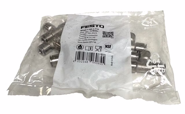 10 x Festo NPQH-T-Q8-E-P10 | T-Steckverbindung Verbindung 578382