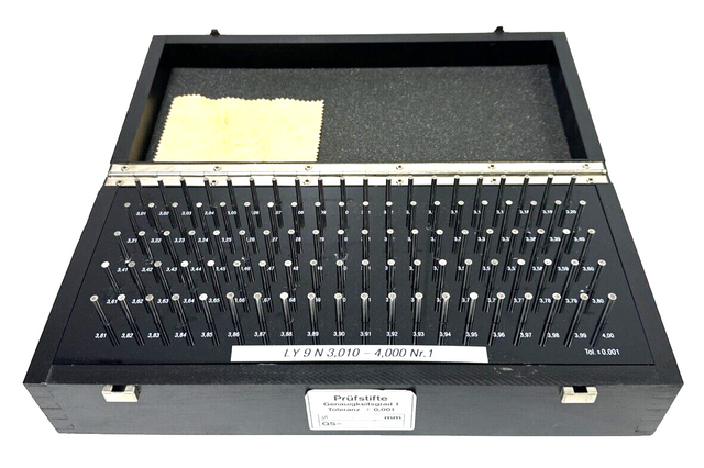 Atorn Prüfstifte Messstifte Satz im Holzkasten Nennmaß Prüfstifte: 3,01 - 4,0 mm