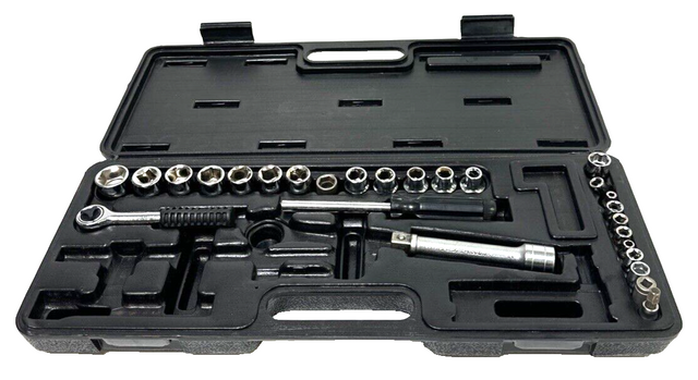 Gedore Steckschlüssel-Satz Knarrenkasten Ratsche 27-Teilig