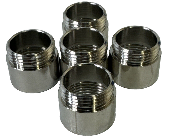 5x Wasserhahn Adapter Innengewinde 18Ø mm Außengewinde 22Ø mm