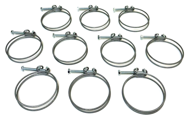 10 x Doppeldraht Klemme Schraubschlauchclip Wire Clip