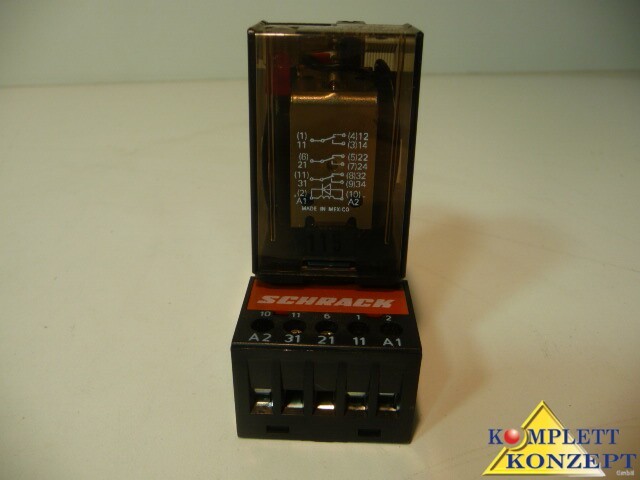 2x SCHRACK MR3130C4 Multimode Relais Serie MR 24VDC 10A 