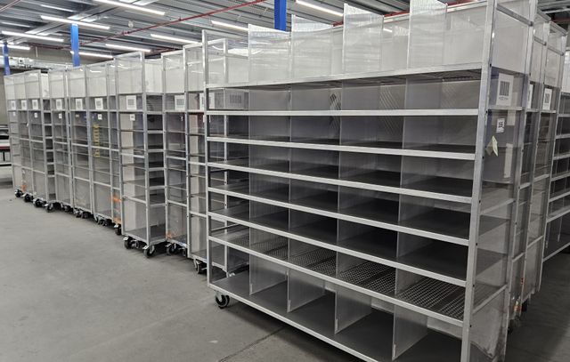 MZ Alu XL Kommissionierwagen 5 Rad System Nachschubwagen 2000 x 600 x 2200 mm 