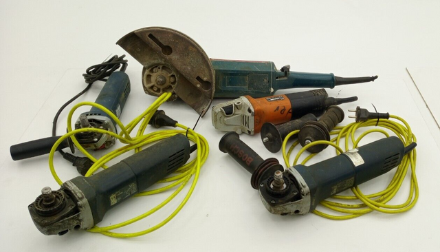 5x Defekte Elektrowerkzeuge (Winkelschleifer, gemischtes Lot)