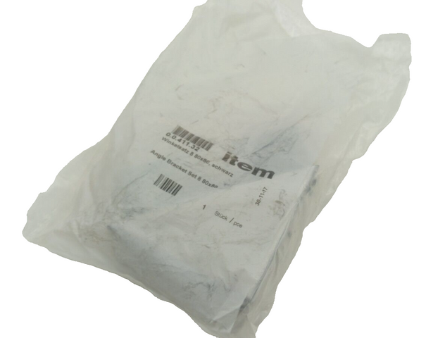 Item 0.0.411.32 Winkelsatz 8 80x80 schwarz Angle Bracket set