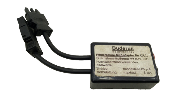 Buderus Fühlerstrom-Meßadapter für QRC Strommessung Adapter Messadapter